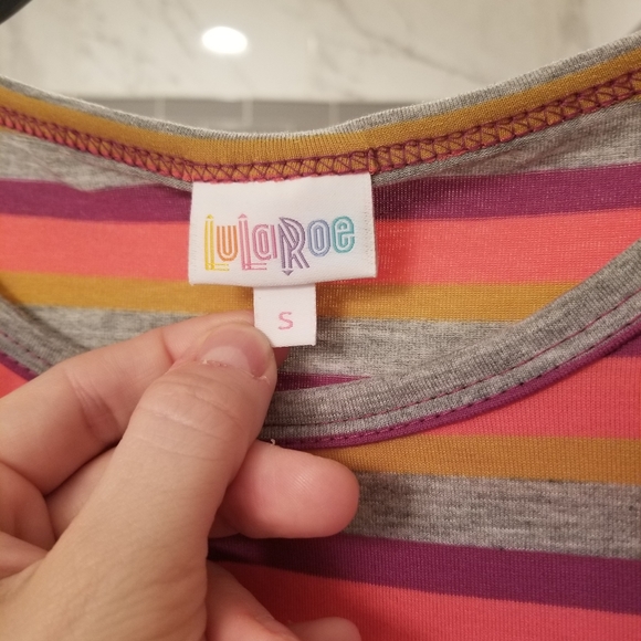 LuLaRoe Short sleeve Striped Tee, size small - Picture 2 of 3